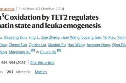沃尔夫奖得主何川再发重磅研究：破译一个致癌关键突变 揭示TET2新机制